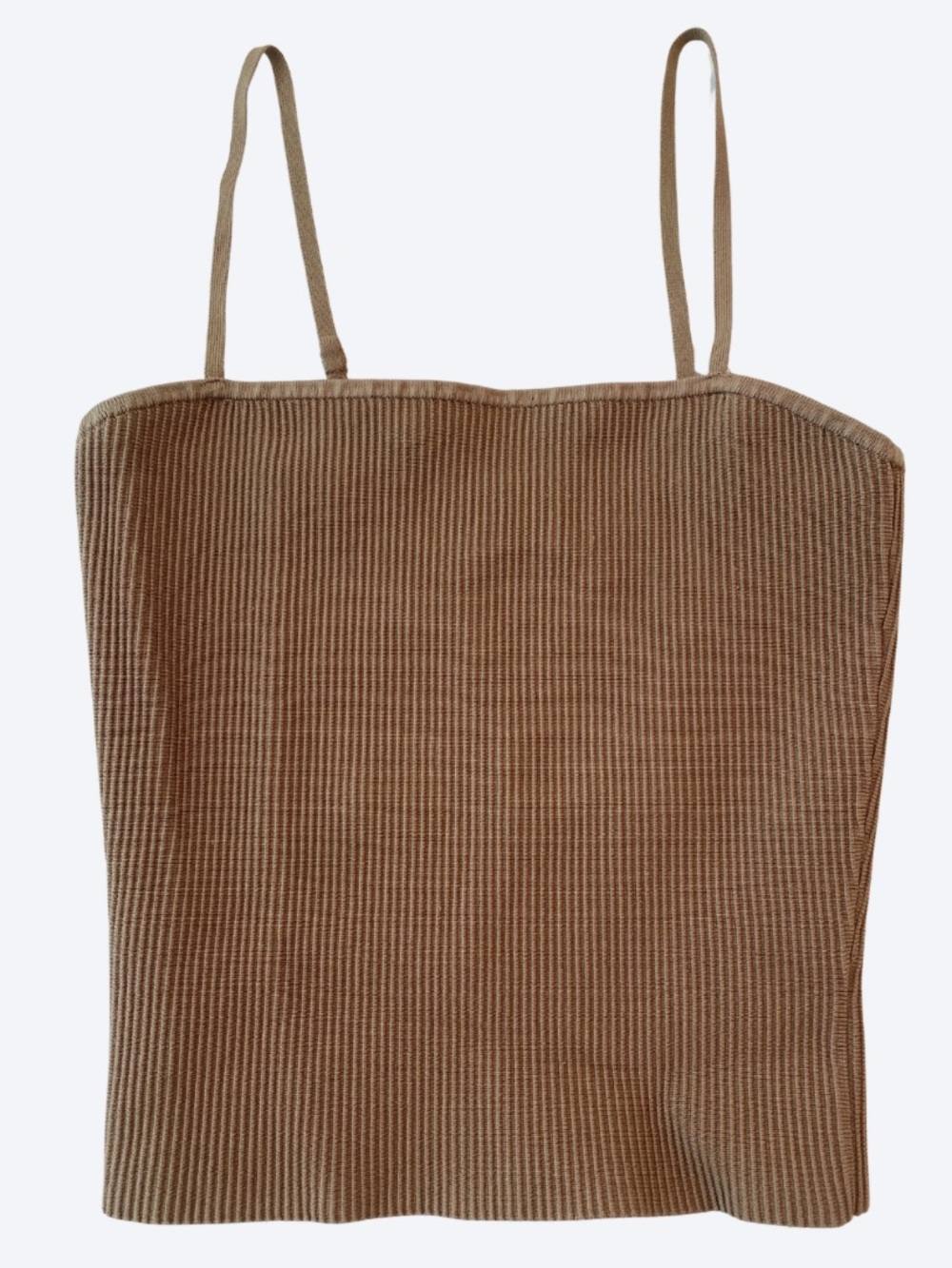 Babaton Tan Sculpt Knit Squareneck Cami Tank Top Size Medium